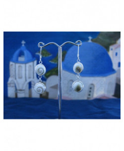 LE 0133 Pendientes Shiva Ojo Plata