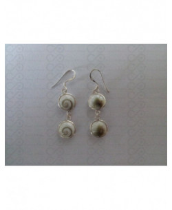 LE 0133 Boucles d'oreilles Shiva Oeil Argent 2
