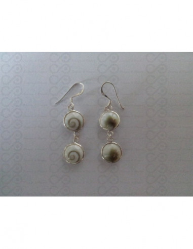 LE 0133 Boucles d'oreilles Shiva Oeil Argent