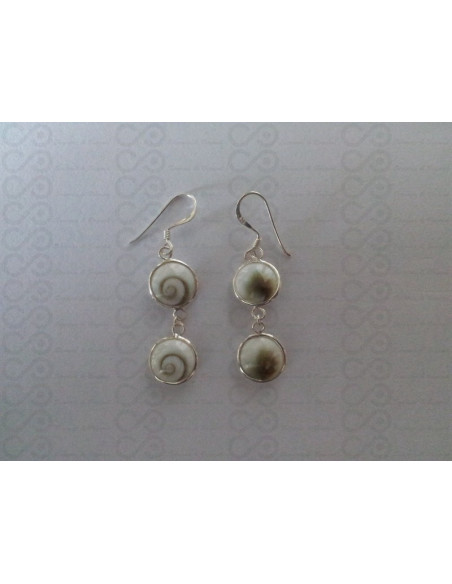 LE 0133 Orecchini in Argento con Occhio di Shiva