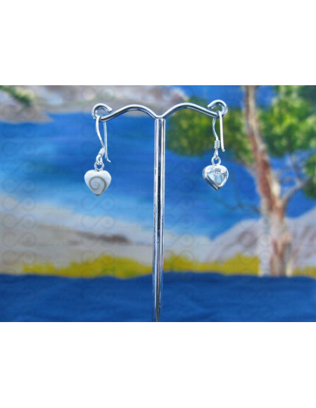 LE 0138 Earrings Shiva Eye Shell Silver