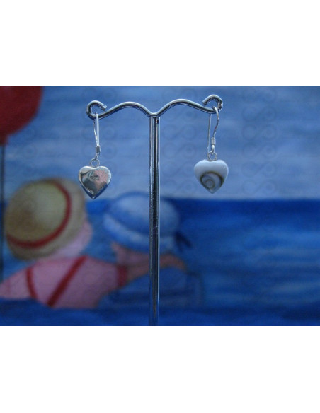 LE 0139 Earrings Shiva Eye Shell Silver