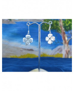 LE 0140 Boucles d'oreilles Shiva Oeil Argent
