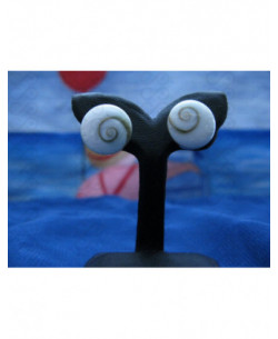 LE 0142s Boucles d'oreilles Shiva Oeil Argent