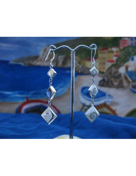 LE 0146 Earrings Shiva Eye Shell Silver