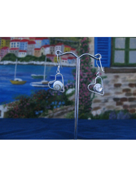 LE 0156 Boucles d'oreilles Shiva Oeil Argent