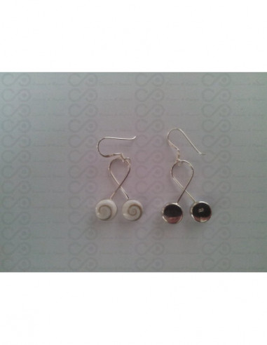 LE 0157 Boucles d'oreilles Shiva Oeil Argent