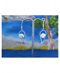 LE 0158 Boucles d'oreilles Shiva Oeil Argent