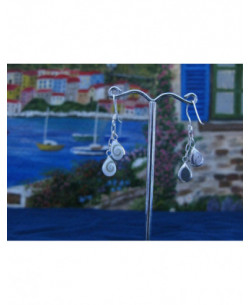 LE 0161 Earrings Shiva Eye Shell Silver