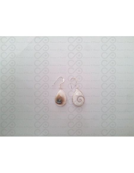 LE 0177 Pendientes Shiva Ojo Plata