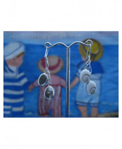 LE 0189 Boucles d'oreilles Shiva Oeil Argent