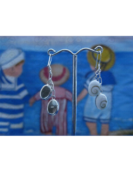 LE 0189 Brincos Olho Shiva Prata