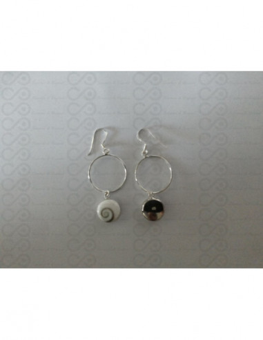 LE 0191 Pendientes Shiva Ojo Plata