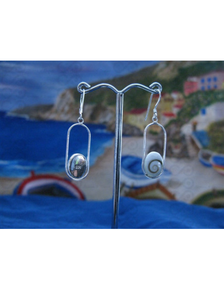 LE 0194 Boucles d'oreilles Shiva Oeil Argent