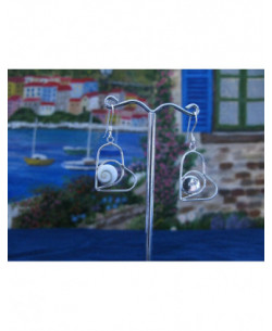 LE 0195 Boucles d'oreilles Shiva Oeil Argent