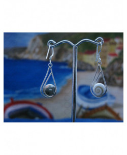 LE 0196 Orecchini in Argento con Occhio di Shiva