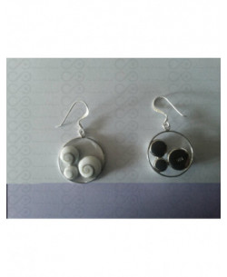 LE 0197 Boucles d'oreilles Shiva Oeil Argent 2