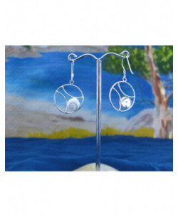 LE 0198 Pendientes Shiva Ojo Plata