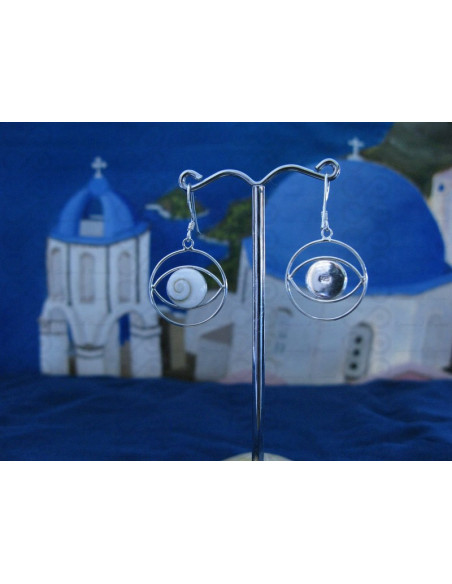 LE 0199 Orecchini in Argento con Occhio di Shiva