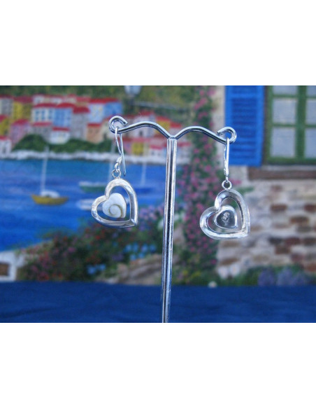 LE 0200 Earrings Shiva Eye Shell Silver