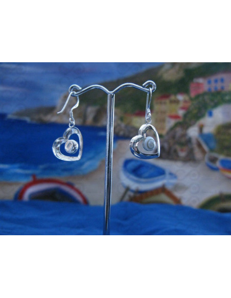 LE 0201 Earrings Shiva Eye Shell Silver