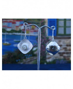 LE 0202ro Boucles d'oreilles Shiva Oeil Argent