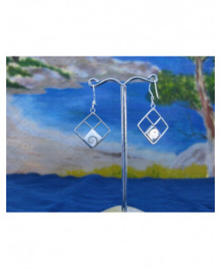 LE 0204 Earrings Shiva Eye Shell Silver