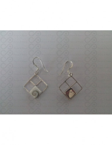 LE 0204 Earrings Shiva Eye Shell Silver