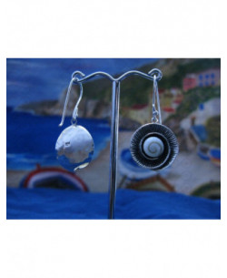 LE 0205 Earrings Shiva Eye Shell Silver