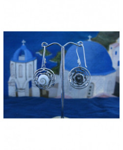 LE 0206 Pendientes Shiva Ojo Plata