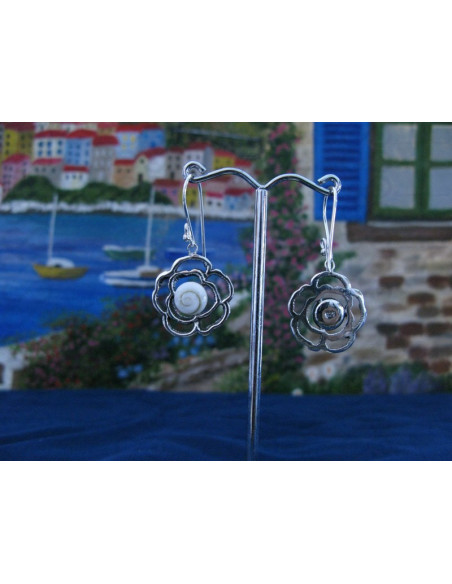 LE 0207 Boucles d'oreilles Shiva Oeil Argent