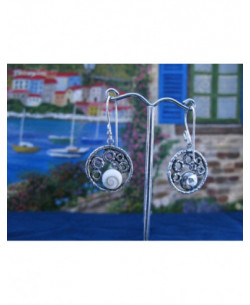 LE 0208 Ohrringe Shiva Auge Silber