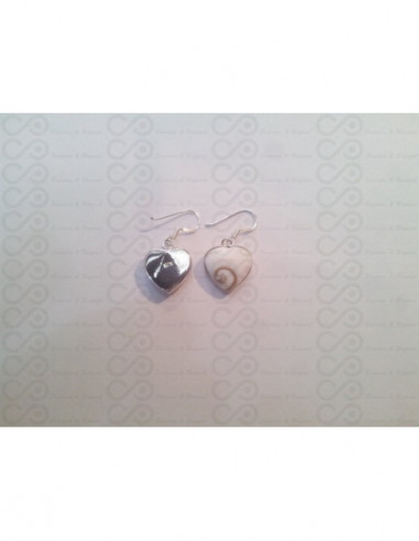 LE 0209 Pendientes Shiva Ojo Plata