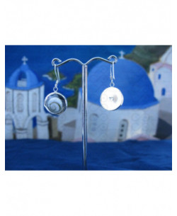 LE 0210 Ohrringe Shiva Auge Silber