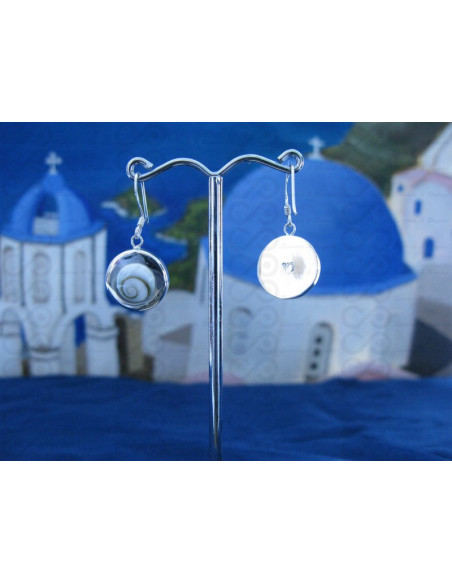 LE 0210 Earrings Shiva Eye Shell Silver