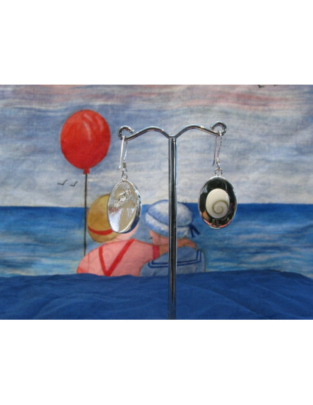 LE 0212 Pendientes Shiva Ojo Plata