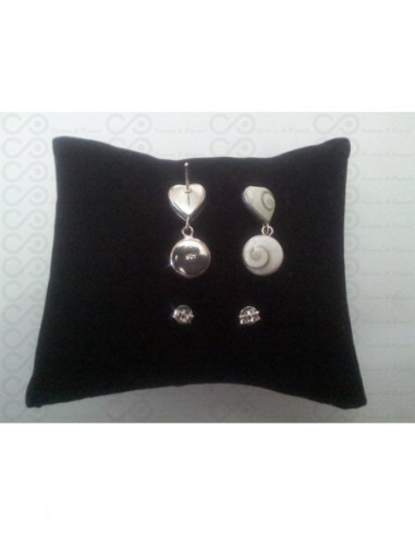 LE 0215s Boucles d'oreilles Shiva Oeil Argent