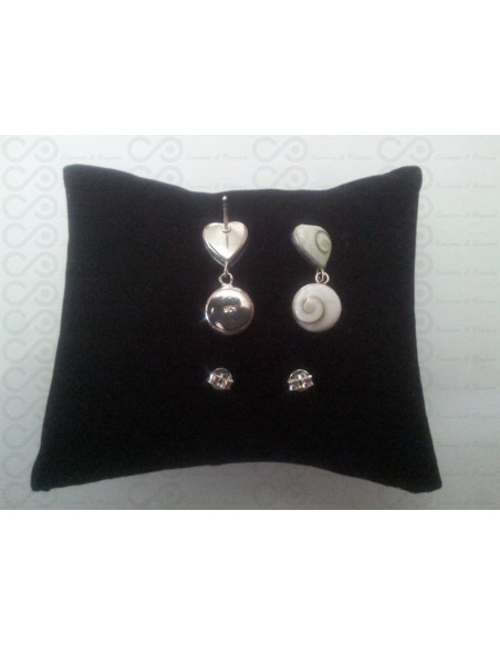 LE 0215s Pendientes Shiva Ojo Plata