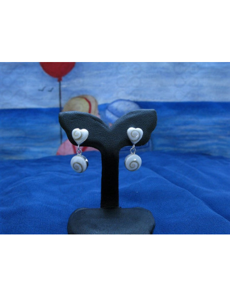 LE 0216s Boucles d'oreilles Shiva Oeil Argent