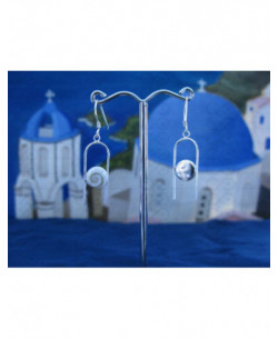LE 0219 Boucles d'oreilles Shiva Oeil Argent