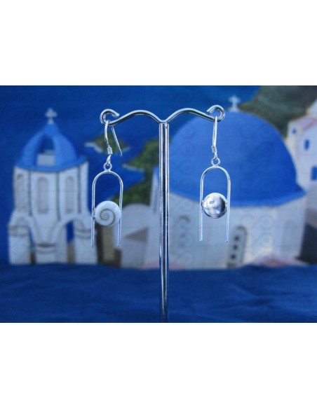 LE 0219 Boucles d'oreilles Shiva Oeil Argent