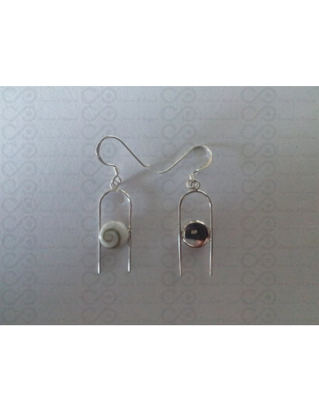 LE 0219 Pendientes Shiva Ojo Plata