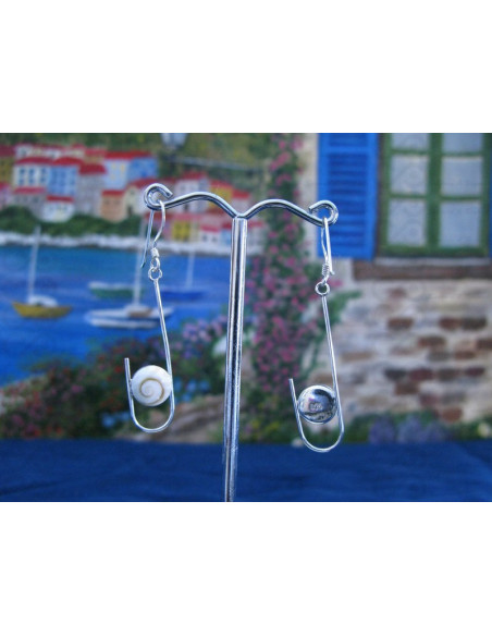 LE 0220 Boucles d'oreilles Shiva Oeil Argent