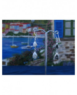 LE 0221 Pendientes Shiva Ojo Plata