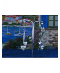 LE 0222 Boucles d'oreilles Shiva Oeil Argent