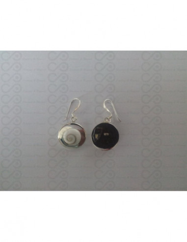 LE 0223 Pendientes Shiva Ojo Plata