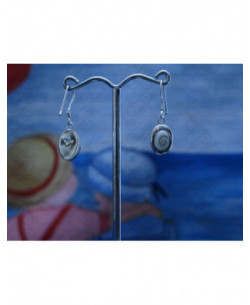 LE 0224 Pendientes Shiva Ojo Plata