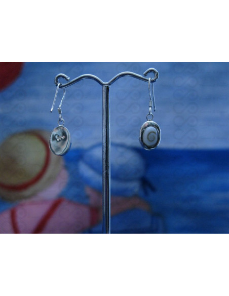 LE 0224 Ohrringe Shiva Auge Silber