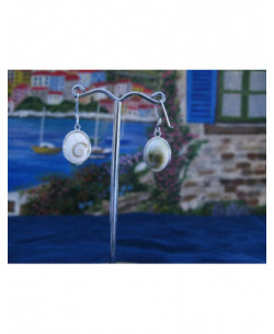 LE 0225 Pendientes Shiva Ojo Plata