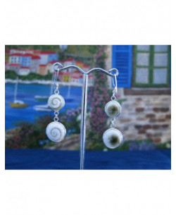 LE 0226 Pendientes Shiva Ojo Plata